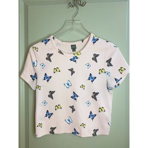 Wild Fable Butterfly Crop Top